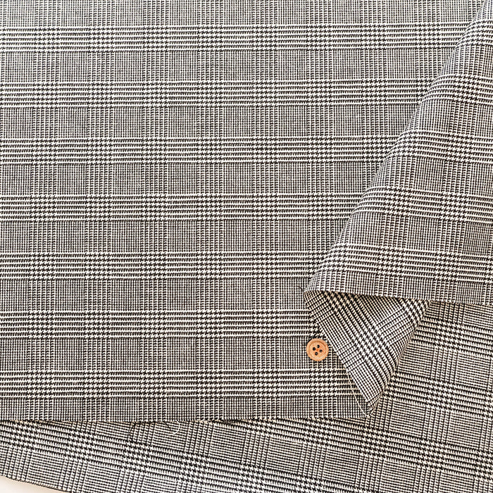 Made in Italy Viscose Glen Check Pattern Fabric - nomura tailor