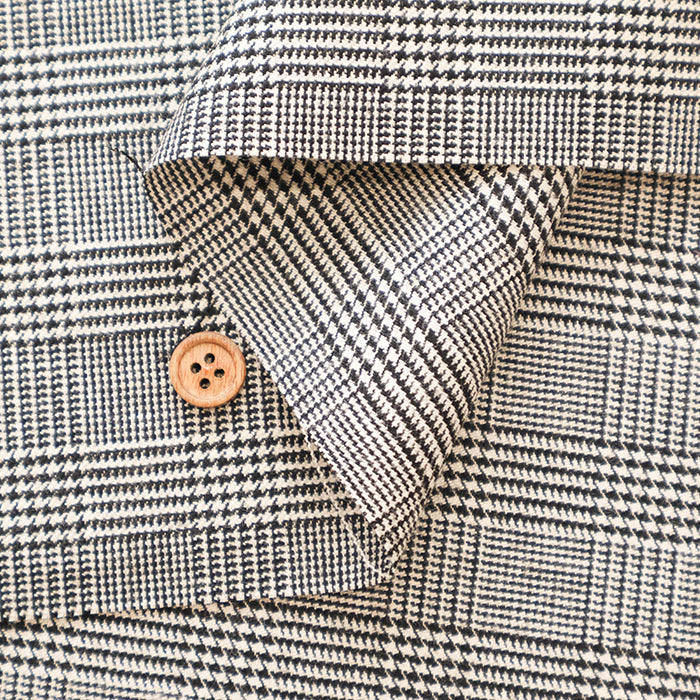 Made in Italy Viscose Glen Check Pattern Fabric - nomura tailor