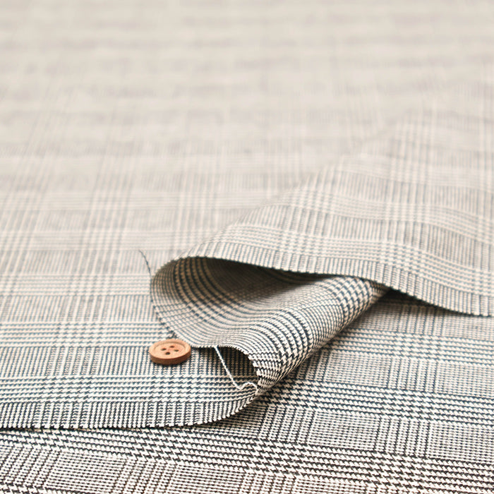 Made in Italy Viscose Glen Check Pattern Fabric - nomura tailor
