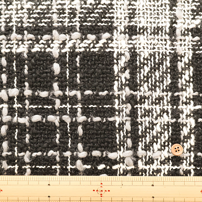 Made in Italy Check Tweed Fabric - nomura tailor