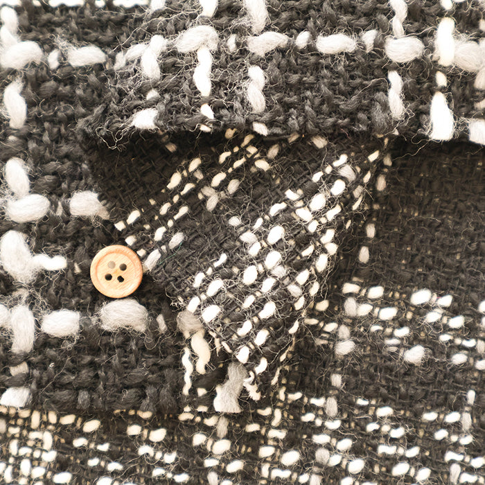 Made in Italy Check Tweed Fabric - nomura tailor