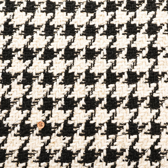 Made in Italy Lame (Glitter) Tweed Fabric - Houndstooth Pattern - nomura tailor