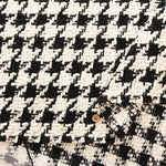 Made in Italy Lame (Glitter) Tweed Fabric - Houndstooth Pattern - nomura tailor
