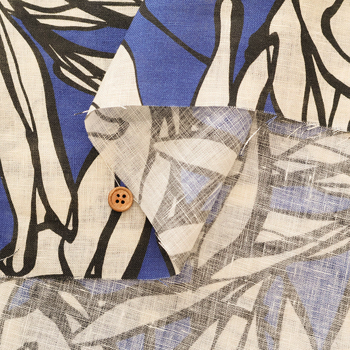 Made in ItalyLinen Print Fabric - Botanical - nomura tailor