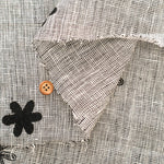 Made in India Linen Fabric - Flowers Motif - nomura tailor