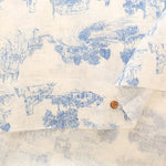 Made in Italy QUORUM Linen Printed Fabric - Toile Style - nomura tailor
