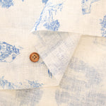 Made in Italy QUORUM Linen Printed Fabric - Toile Style - nomura tailor