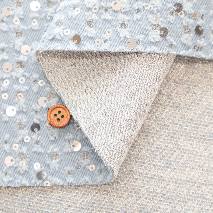 Made in Italy QUORUM - T/C Cut Denim & Sequin Fabric - nomura tailor