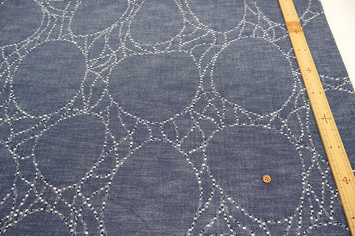 Made in Italy QUORUM Cotton Jacquard Fabric - Water Surface - nomura tailor