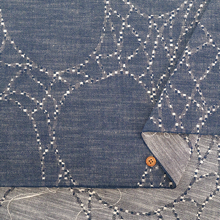 Made in Italy QUORUM Cotton Jacquard Fabric - Water Surface - nomura tailor