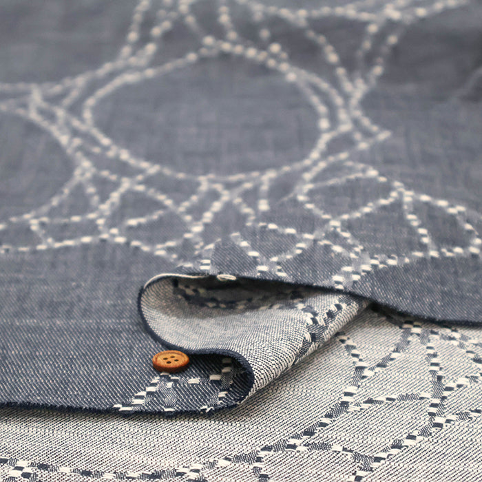 Made in Italy QUORUM Cotton Jacquard Fabric - Water Surface - nomura tailor