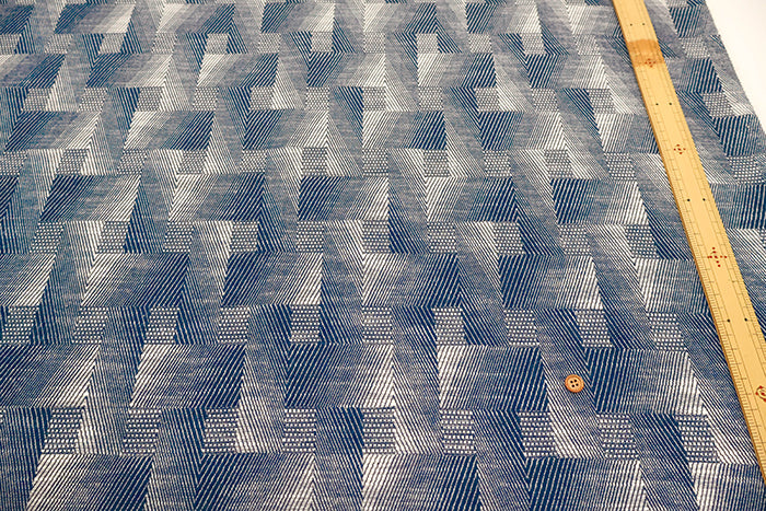Made in Italy QUORUM Cotton Jacquard Fabric - Mosaic - nomura tailor