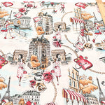 Made in Italy QUORUM Linen Printed Fabric  - Cityscape - nomura tailor