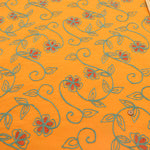 Made in India Cotton MANGLAM Embroidered Fabric - Botanical - nomura tailor