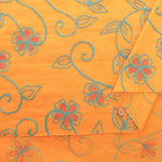 Made in India Cotton MANGLAM Embroidered Fabric - Botanical - nomura tailor