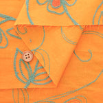 Made in India Cotton MANGLAM Embroidered Fabric - Botanical - nomura tailor