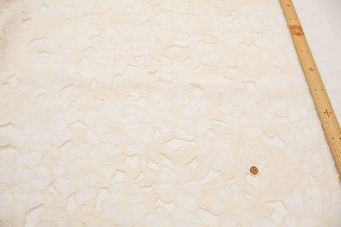 Made in Italy T/C Lace Fabric - Flower - nomura tailor