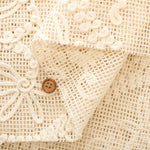 Made in Italy Cotton Lace Fabric - Flower Motif - nomura tailor