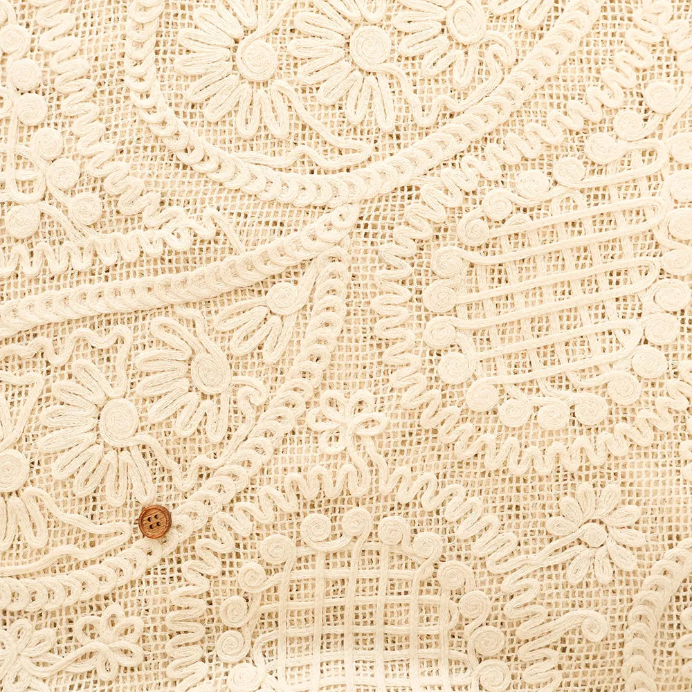 Made in Italy Cotton Lace Fabric - Paisley Flower - nomura tailor