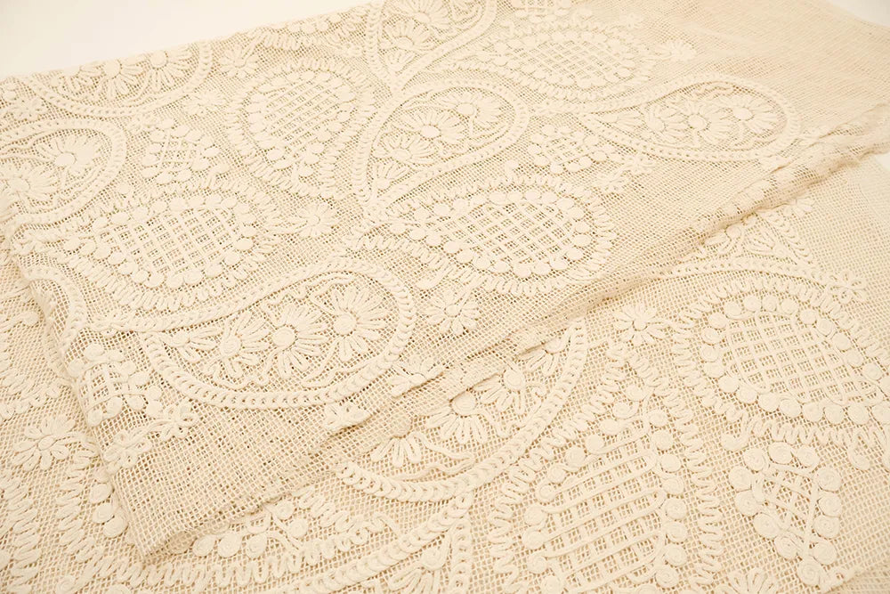 Made in Italy Cotton Lace Fabric - Paisley Flower - nomura tailor