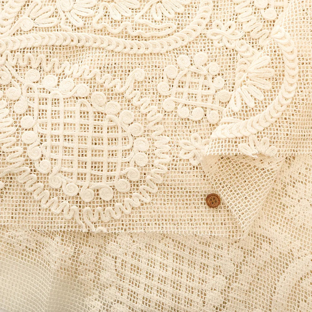 Made in Italy Cotton Lace Fabric - Paisley Flower - nomura tailor
