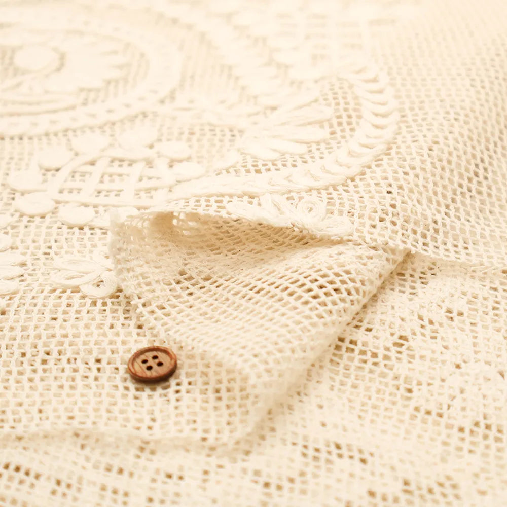 Made in Italy Cotton Lace Fabric - Paisley Flower - nomura tailor