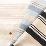 Made in Italy Linen Blend Border Fabric - nomura tailor