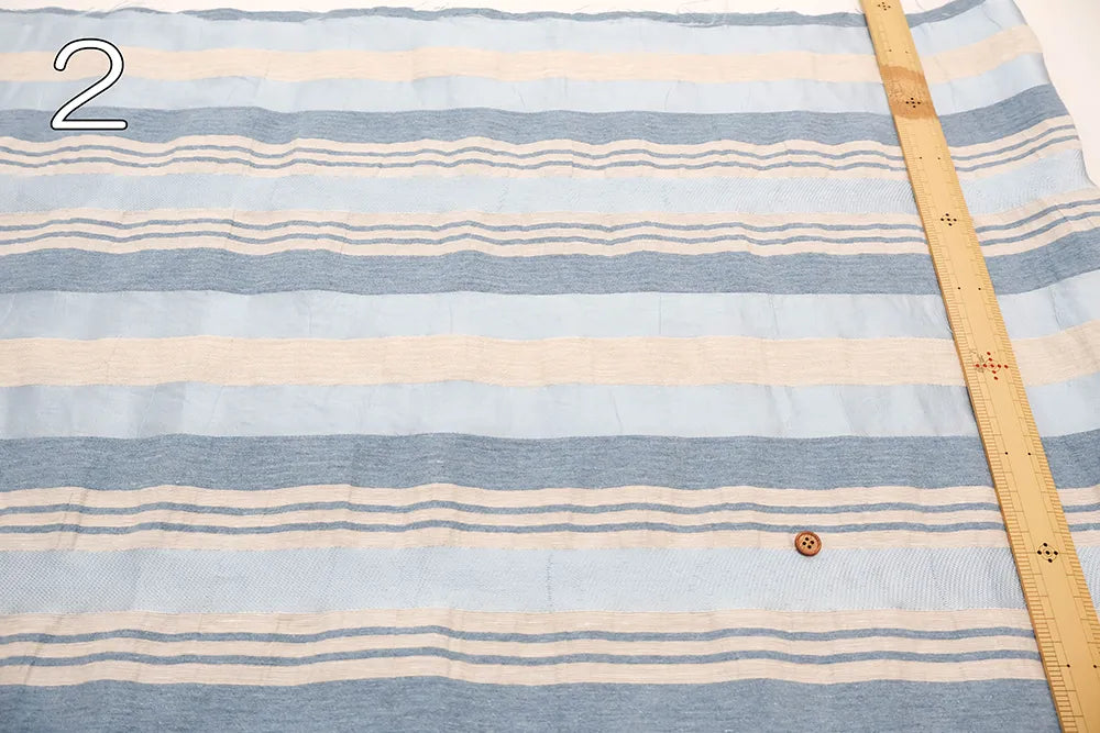 Made in Italy Linen Blend Border Fabric - nomura tailor