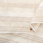 Made in Italy Linen Blend Border Fabric - nomura tailor