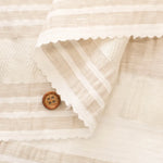 Made in Italy Linen Blend Border Fabric - nomura tailor