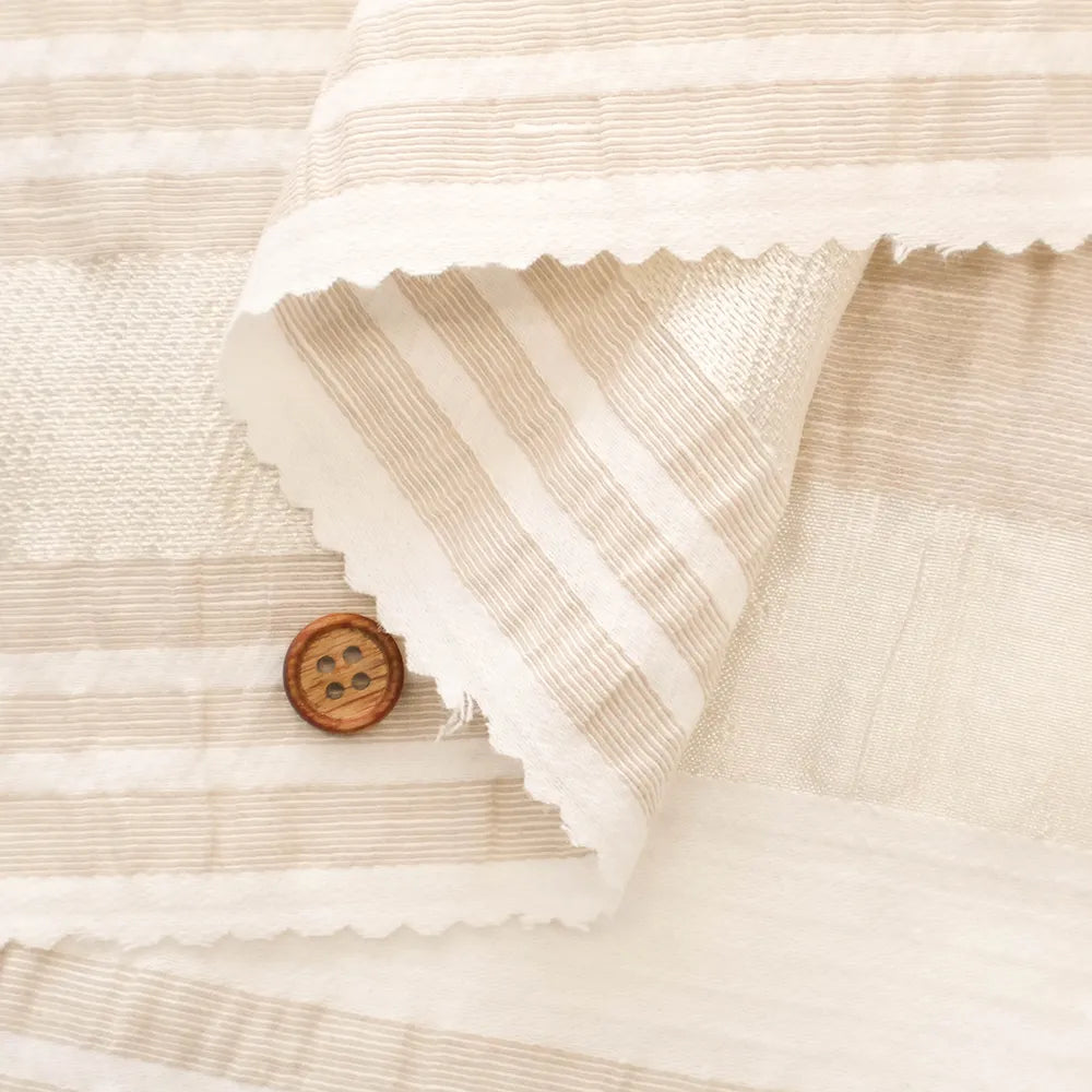 Made in Italy Linen Blend Border Fabric - nomura tailor