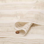 Made in Italy Linen Blend Border Fabric - nomura tailor