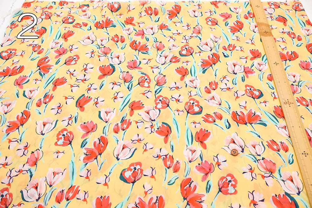 Made in France SPRINTEX コットンインポートローンプリント生地 - Watercolor Flower - nomura tailor
