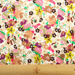 Made in Türkiye BEZTAS Cotton Imported Stretch Printed Fabric - Flowers - nomura tailor