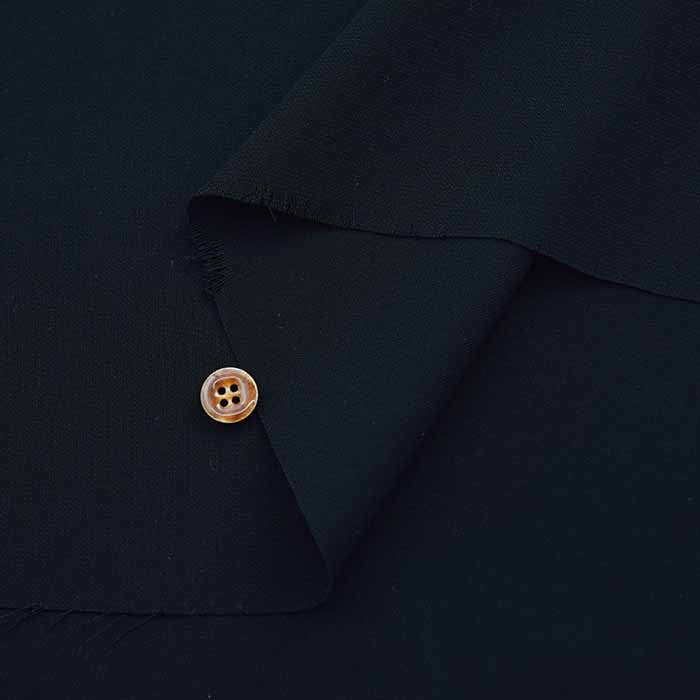 Polyester Formal Black Fabric Super Black Solid Color - nomura tailor