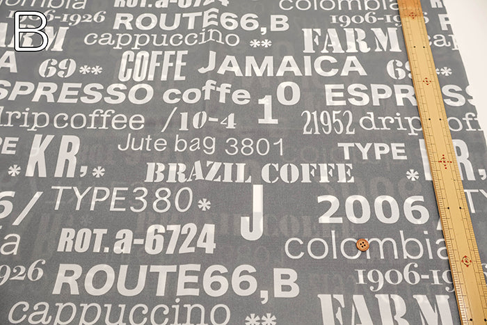 Water Repellent Nylon Oxford Printed Fabric - Cafe - nomura tailor