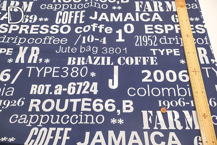 Water Repellent Nylon Oxford Printed Fabric - Cafe - nomura tailor