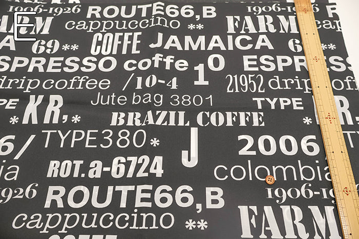 Water Repellent Nylon Oxford Printed Fabric - Cafe - nomura tailor