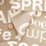 Water Repellent Nylon Oxford Printed Fabric - Cafe - nomura tailor