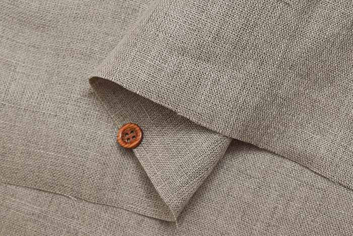 Linen double gauze fabric solid - nomura tailor