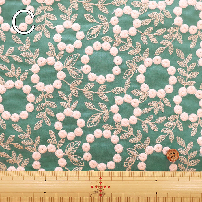 Cotton Lawn  Embroidered Fabric - Flower - nomura tailor