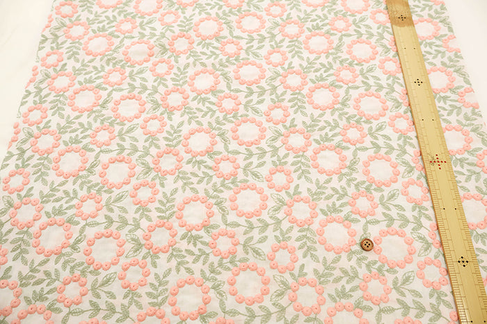 Cotton Lawn  Embroidered Fabric - Flower - nomura tailor