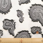 Polyester Cut Jacquard Fabric - Paisley - nomura tailor