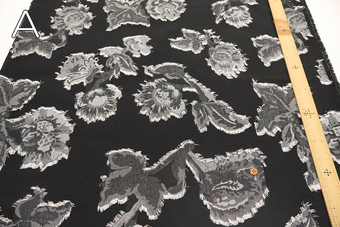 Polyester Cut Jacquard Fabric - Flower - nomura tailor