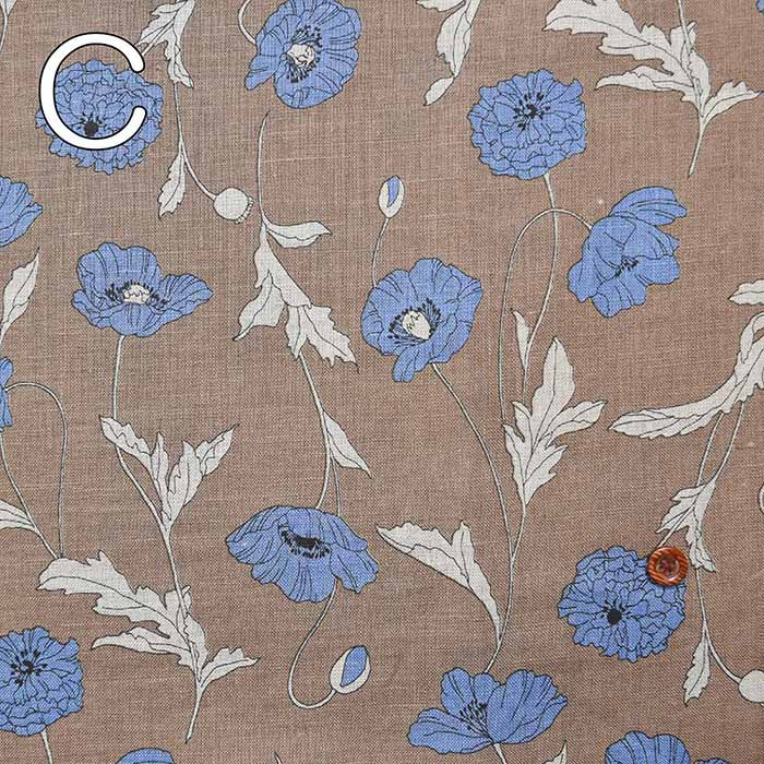 Linens Sheeting Print Fabric Flower 1 - nomura tailor