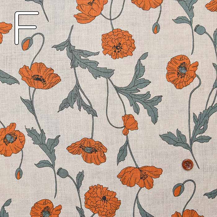 Linens Sheeting Print Fabric Flower 1 - nomura tailor