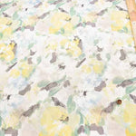 Linen sheeting print fabric Watercolor lacquer flower - nomura tailor