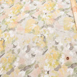 Linen sheeting print fabric Watercolor lacquer flower - nomura tailor