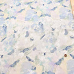 Linen sheeting print fabric Watercolor lacquer flower - nomura tailor