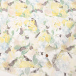 Linen sheeting print fabric Watercolor lacquer flower - nomura tailor